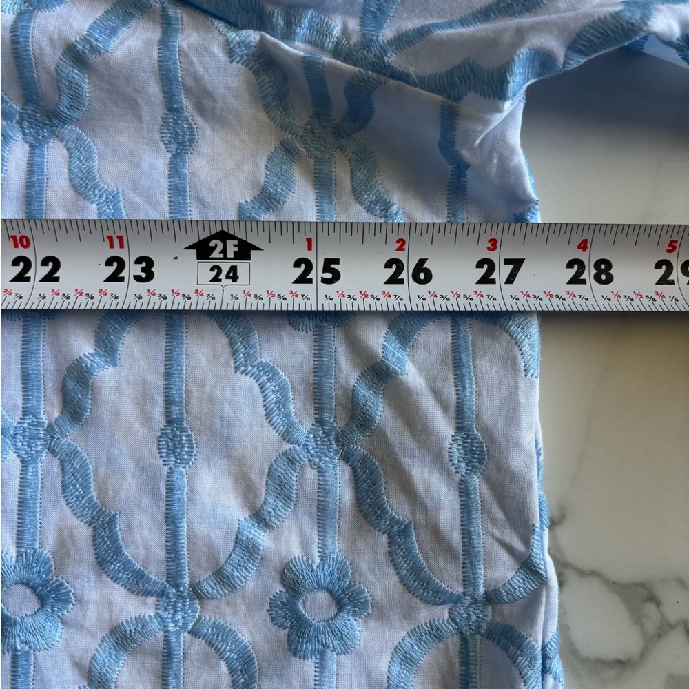 NWT Ruby Rd Plus Size 2X Blue White Embroidered V… - image 5